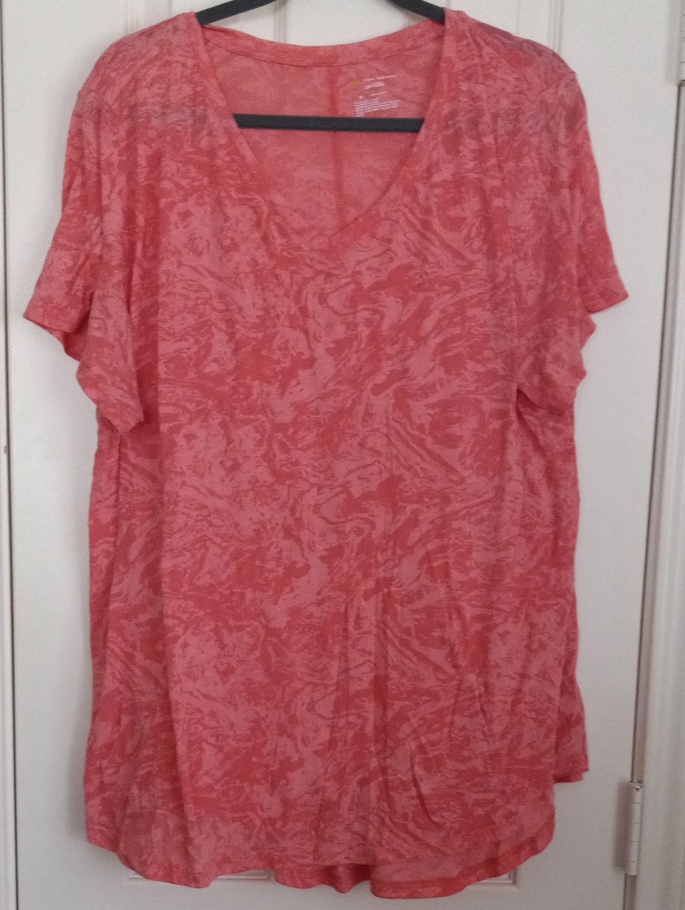 Set of 3 Super Soft V-Neck T-shirts - Coral Pink, Gray & Turquoise Blue - Picture 7 of 10